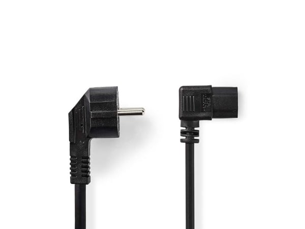 Nedis verkkokaapeli maadoituspistoke, IEC-320-C13, 2m, musta