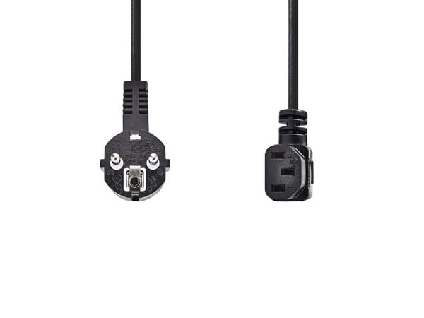 Nedis verkkokaapeli maadoituspistoke, IEC-320-C13, 2m, musta