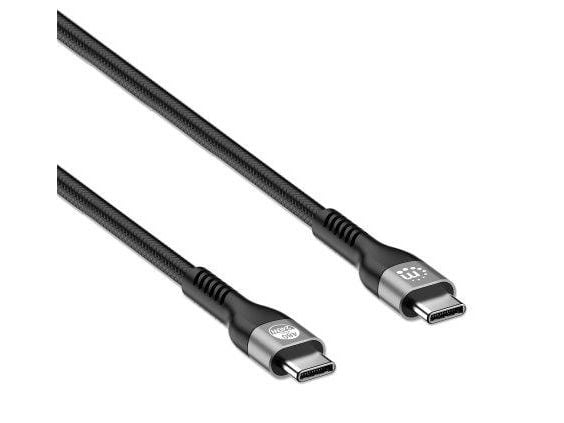 Manhattan 356367, 2 m, USB C, USB C, USB 2.0, 0,48 Gbit/sek, Sort
