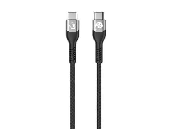 Manhattan 356367, 2 m, USB C, USB C, USB 2.0, 0,48 Gbit/sek, Sort