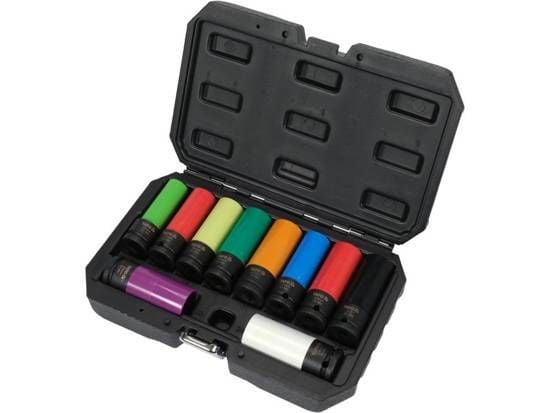Yato YT-10564, Kraftpipesett, Flerfarget, 10 hoder, 1/2", Metrisk, 15,17,19,21,22,23,24 mm