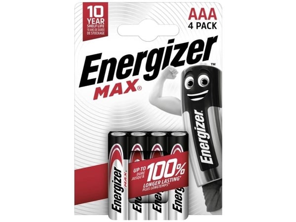 Energizer AAA batteri Max Alkali Mangan 1,5 V 4 stk