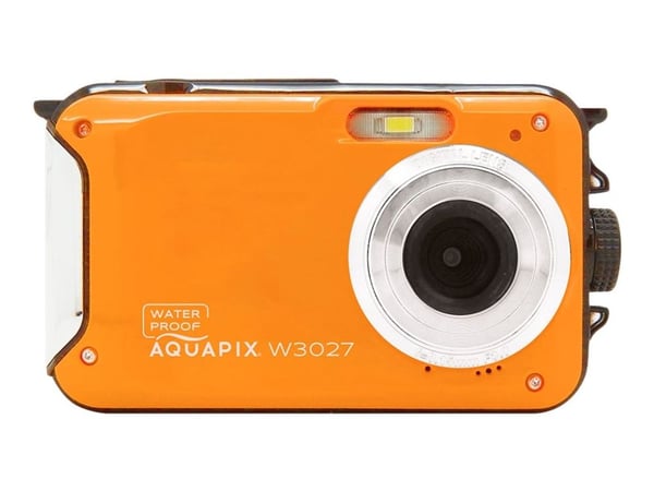 Easypix Aquapix W3027 Wave - Digitalkamera - kompakt - 5.0 MP / 30.0 MP (interpolert) - 1080i - under vannet inntil 3 m - solnedgangsoransje