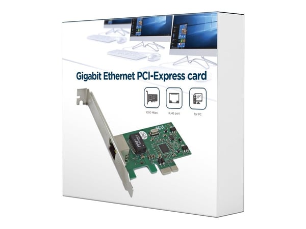 Gembird NIC-GX1 - Nettverksadapter - PCI Express x1 - Gigabit Ethernet