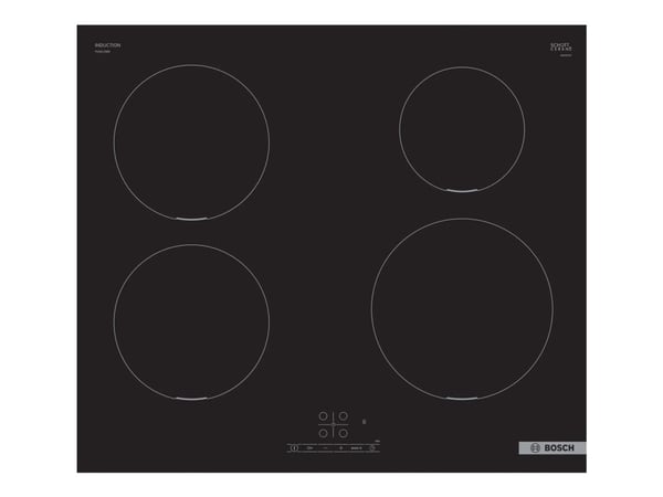 Bosch Serie 4 PUJ611BB5E, Musta, Kiinteä, 60 cm, Keittoalueinduktioliesi, Keraaminen, 3 alue(tta)