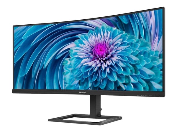 Philips E-line 346E2CUAE - LED-skjerm - kurvet - 34" - 3440 x 1440 UWQHD @ 100 Hz - VA - 300 cd/m² - 3000:1 - 1 ms - HDMI, DisplayPort, USB-C - høy...