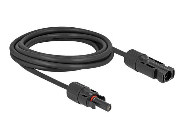 Delock - Solar cable - DL4 (hann) til DL4 (hunn) - 1500 V - 3 m - snap-in - svart