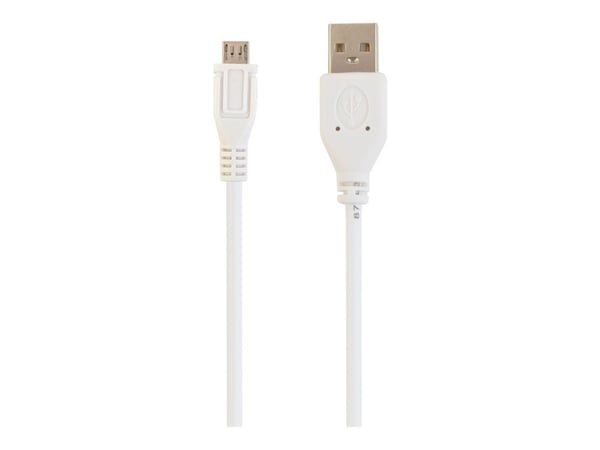 Gembird MicroUSB B - USB A, 1m, 1 m, USB A, Mini-USB B, USB 2.0, Uros/uros, Valkoinen
