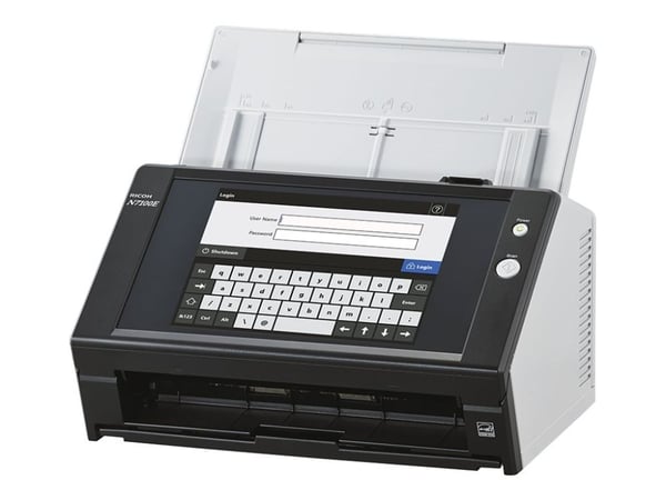 Ricoh Image Scanner N7100E - Dokumentskanner - Dobbel CIS - Dupleks - 216 x 355.6 mm - 600 dpi x 600 dpi - inntil 25 spm (mono) / inntil 25 spm (fa...