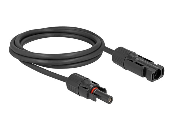 Delock - Solar cable - DL4 (hann) til DL4 (hunn) - 1500 V - 2 m - snap-in - svart
