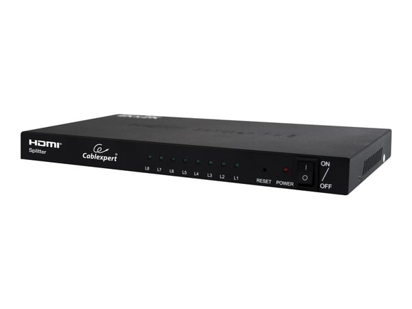 Cablexpert DSP-8PH4-03 - Video/lyd-splitter - 8 x HDMI - stasjonær
