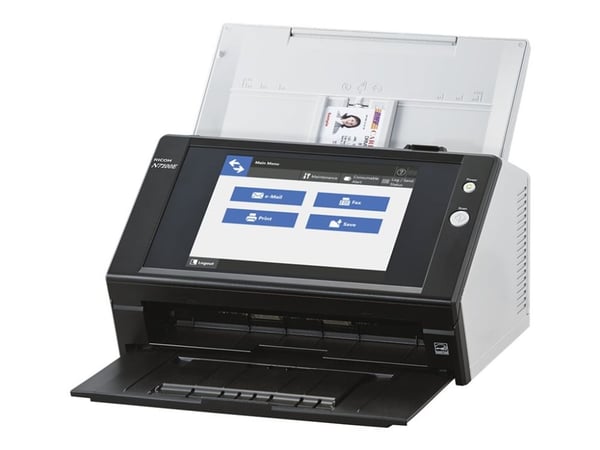 Ricoh Image Scanner N7100E - Dokumentskanner - Dobbel CIS - Dupleks - 216 x 355.6 mm - 600 dpi x 600 dpi - inntil 25 spm (mono) / inntil 25 spm (fa...