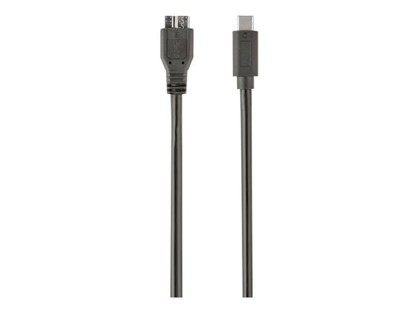 Gembird CCP-USB3-MBMCM-1M - USB-kaapeli - Micro-USB tyyppi B (uros) - USB-C (uros) - USB 3.1 Gen 2 - 1,5 A - 1 m - muotoiltu - musta
