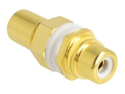 Delock - Audioadapter - RCA hunn til RCA hunn - hvit ring, gull