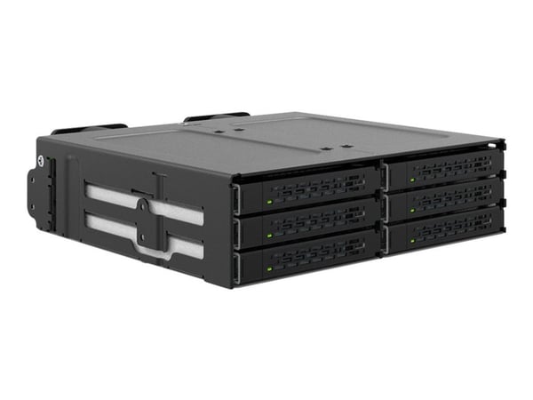 ICY Dock ToughArmor MB118VP-B - Drevkabinett - 6 x U.2/U.3 NVMe SSD, mobilstativ for 5,25"-brønn, med SlimSAS SFF-8654 8i - 2.5" - PCIe 4.0 - PCIe ...