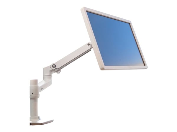 Ergotron LX - Monteringssett (leddarm, skrivebordsklemmemontering, stang, utvidelsesbøyle) - for LCD-skjerm - aluminium, stål - hvit - skjermstørre...