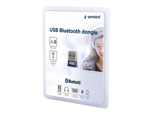 Gembird BTD-MINI5, Langaton, USB, Bluetooth, 24 Mbit/s, Musta, Hopea