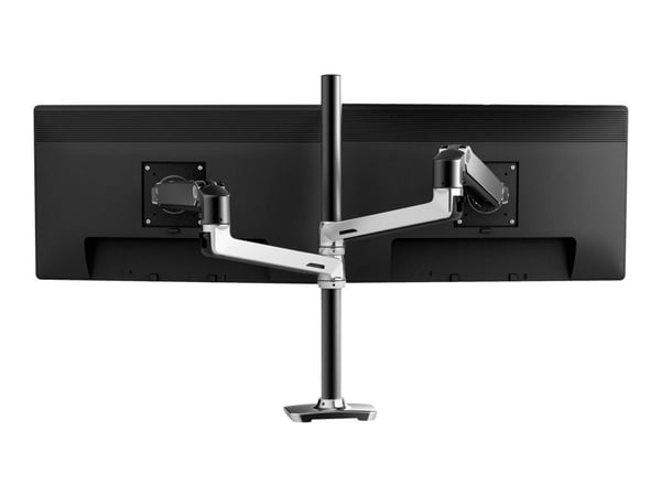 Ergotron LX - Monteringssett (dobbel stablearm, høy stang) - for 2 LCD-skjermer - aluminium, stål - polert aluminium med svarte aksenter - skjermst...