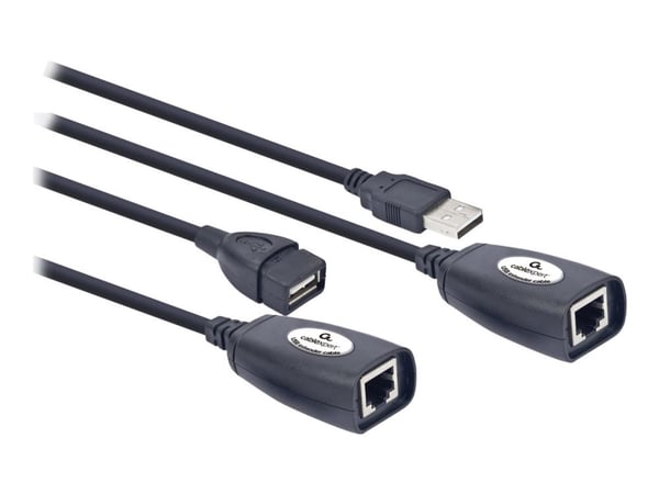 Gembird - USB-utvider - USB - RJ-45 / 4-pins USB type A - opp til 30 m
