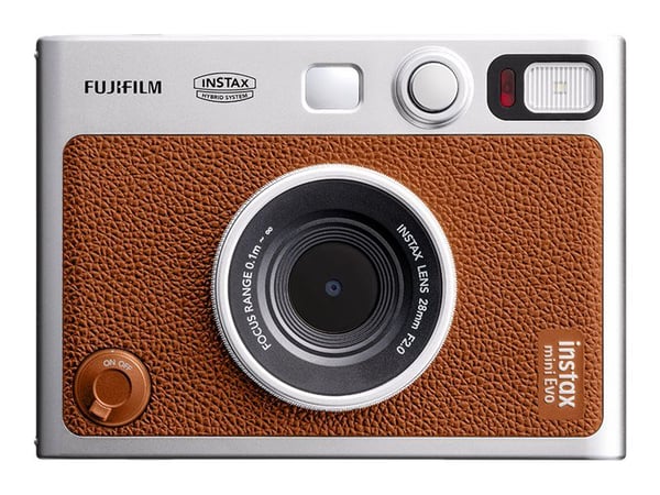 Fujifilm Instax mini Evo - Digitalkamera - kompakt med øyeblikkelig bildeskriver - Bluetooth - brun