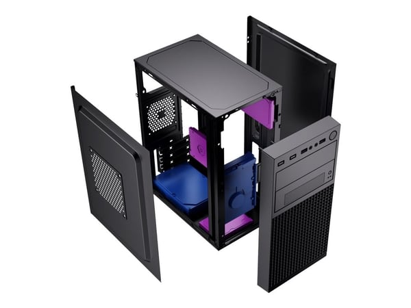 Gembird Fornax K300 - MT - micro ATX - ingen strømforsyning (ATX) - svart - USB/lyd