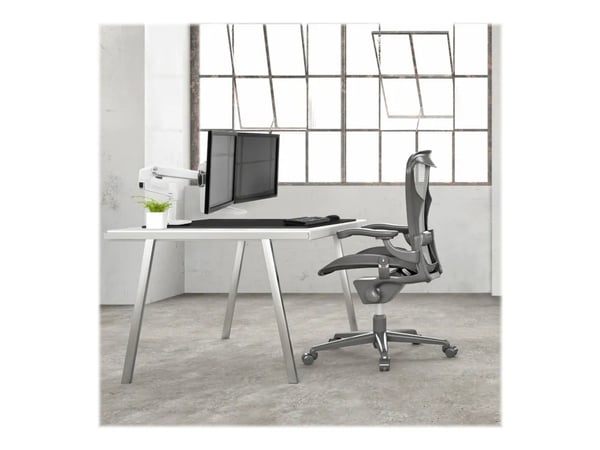 Ergotron LX - Monteringssett (leddarm, utvidelse, sokkel, 2-dels skrivebordslampe, dobbeltdisplaybue, 2 svingtapper, 8"-stang) - for 2 LCD-skjermer...