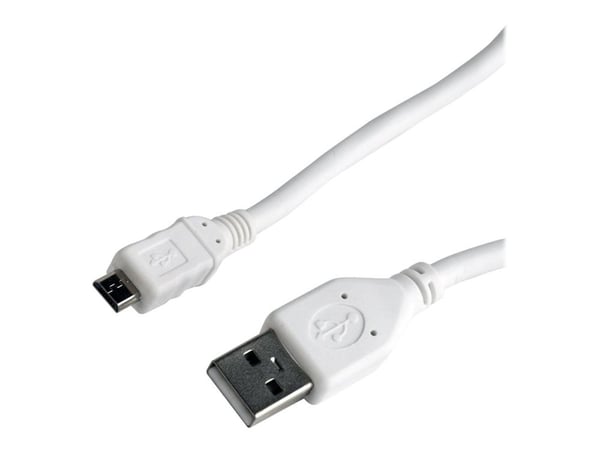 Cablexpert - USB-kabel - mikro-USB typ B (hane) till USB (hane) - 1 m - formpressad - vit