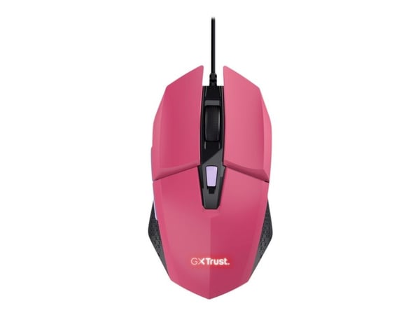 Trust Gaming GXT 109P Felox - Mus - illuminated, gaming - 6 knapper - kablet - USB - powerful pink