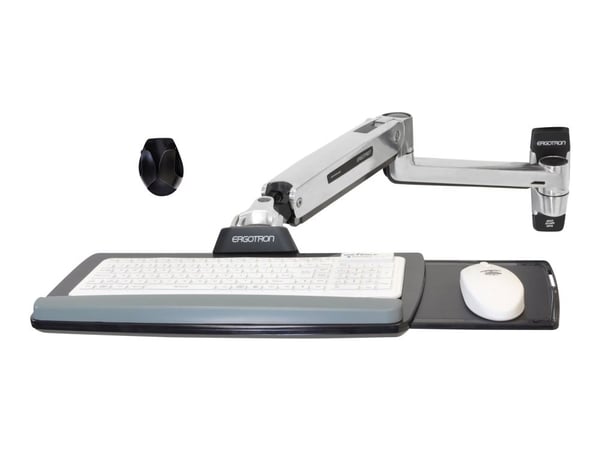 Ergotron LX - Monteringssett (sitte-stå-arm, utvidelse, sokkel, tastaturbakke, utrekkbart musebrett, håndleddsstøtte, musholder) - for tastatur / m...