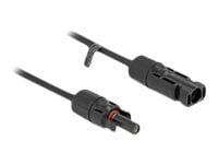 Delock - Solar cable - DL4 (hann) til DL4 (hunn) - IP67 - 1500 V - 5 m - snap-in - svart
