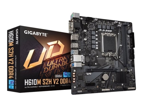 Gigabyte H610M S2H V2 DDR4 - 1.0 - hovedkort - micro ATX - LGA1700-sokkel - H610 Chipset - USB 3.2 Gen 1 - Gigabit LAN - innbygd grafikk (CPU kreve...