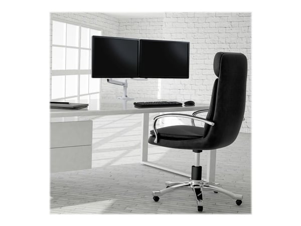 Ergotron LX - Monteringssett (leddarm, utvidelse, sokkel, 2-dels skrivebordslampe, dobbeltdisplaybue, 2 svingtapper, 8"-stang) - for 2 LCD-skjermer...