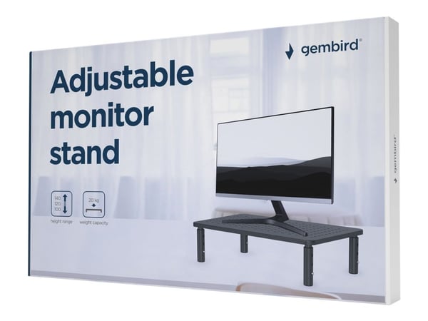 Gembird - Skjermstativ - finteksturert svart