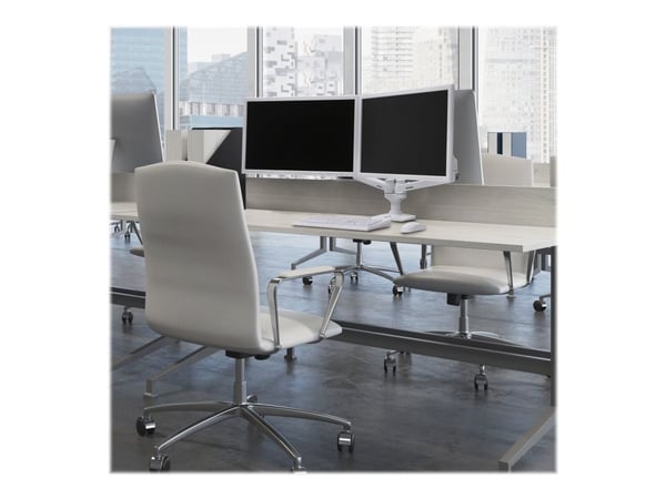 Ergotron LX Dual Side-by-Side Arm - Monteringssett (skrivebordsklemmemontering, stang, 2 leddarmer, 2 utvidelsesbraketter, T-bøyle, sokkel) - Konst...
