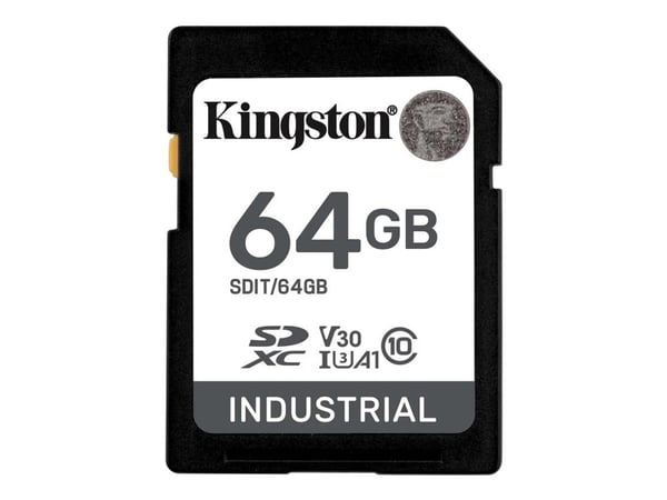 Kingston Industrial - Flashminnekort - 64 GB - A1 / Video Class V30 / UHS-I U3 / Class10 - microSDXC UHS-I