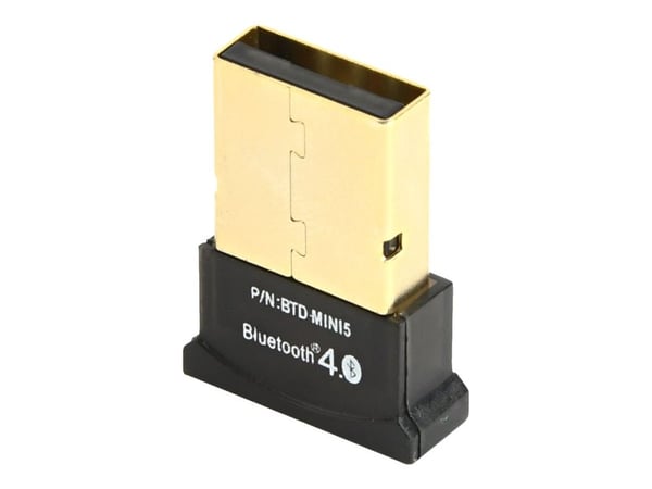 Gembird BTD-MINI5, Langaton, USB, Bluetooth, 24 Mbit/s, Musta, Hopea