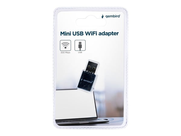 Gembird WNP-UA300-01 MINI - Nettverksadapter - USB 2.0 - 802.11b/g/n