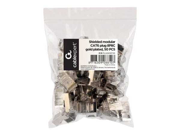 Cablexpert - Verkkoliitin - RJ-45 (uros) - suojattu (50 kpl)