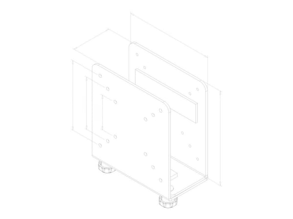 Neomounts THINCLIENT-20 - Monteringskomponent (holder) - for tynnklient - svart - bak flatpanel