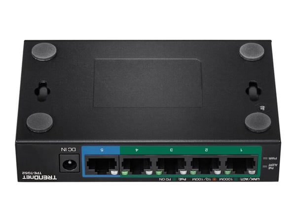 TRENDnet TPE TG52 - Switch - 4 x 10/100/1000 (PoE+) + 1 x 10/100/1000 - stasjonær, veggmonterbar - PoE+ (32 W) - TAA-samsvar