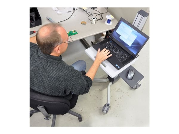Ergotron Neo-Flex - Vagn - för bärbar dator/mus/streckkodsläsare - kvalitetsplast, aluminium, stål - grå i två toner - skärmstorlek: 12"-17.3"