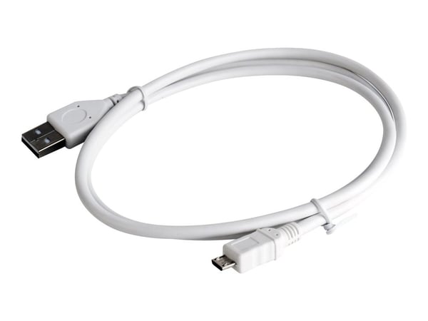 Gembird MicroUSB B - USB A, 1m, 1 m, USB A, Mini-USB B, USB 2.0, Uros/uros, Valkoinen