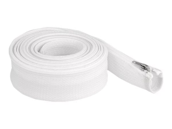 Delock - Kabelhanteringsfodral - 50 mm diameter med blixtlås - 3 m - vit