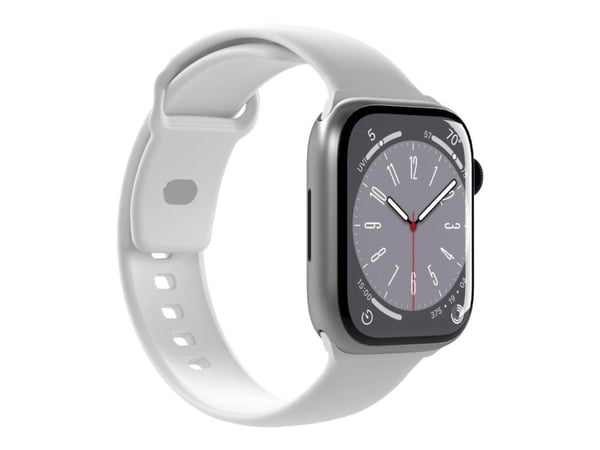 PURO ICON - Elastinen hihna Apple Watch 42/44/45/49 mm:lle (S/M &amp; M/L) (Valkoinen)