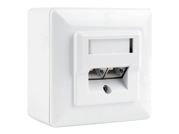 Cablexpert MWS-2S6-01 - Eluttag - RJ 45 - 2 nätverksuttag - vit