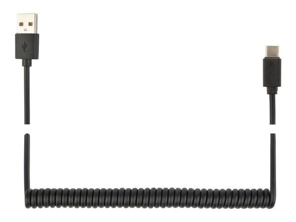 Kierrekaapeli USB 2.0 - tyyppi C (AM/CM) 1,8m (musta)