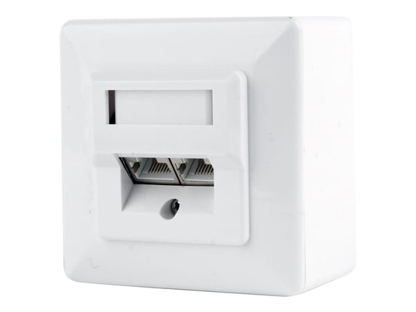 Cablexpert MWS-2S6-01 - Eluttag - RJ 45 - 2 nätverksuttag - vit