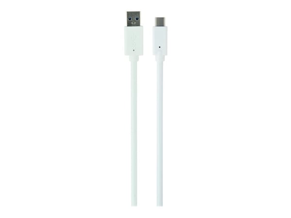 Gembird CCP-USB3-AMCM-W-0.1M, 0,1 m, USB C, USB A, USB 3.2 Gen 1 (3.1 Gen 1), 600 Mbit/s, Valkoinen