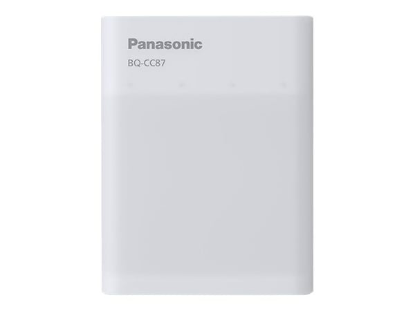 Panasonic eneloop Smart &amp; Quick BQ-CC87 - 2,25-6 h akun latauslaite - (1 - 4 AA/AAA) 4 x AA-tyyppi - NiMH - 2100 mAh (USB)