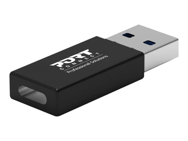 Port Designs 900154, USB-A, USB-C, musta
